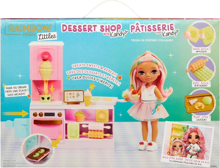 Zestaw MGA Entertainment Rainbow High Littles cukiernia z lalką Kandy 14 cm 522058 (35051522058) - obraz 2