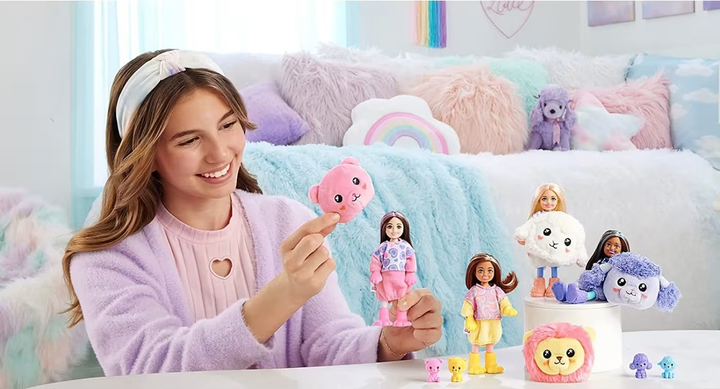 Lalka Mattel Chelsea Cutie Reveal miś 16 cm HKR19 (194735106899) - obraz 5