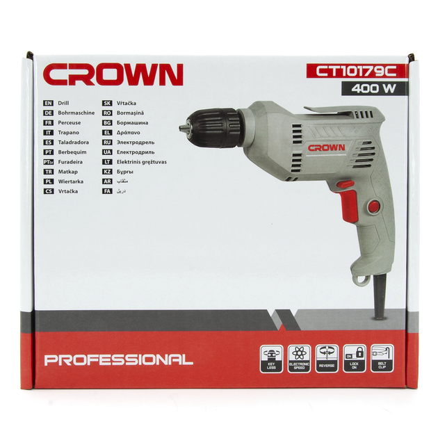 Дрель электрическая CROWN CT10179C - Фото 5 Дрель электрическая CROWN CT10179C - изображение 5