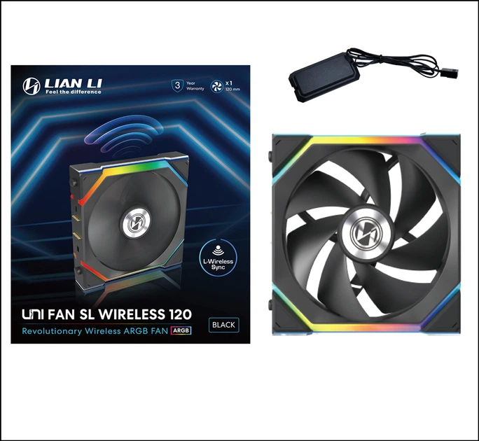 Вентилятор Lian Li Uni Fan SL Wireless 120-1 Black (G99.12SL1W1B.00) - зображення 6