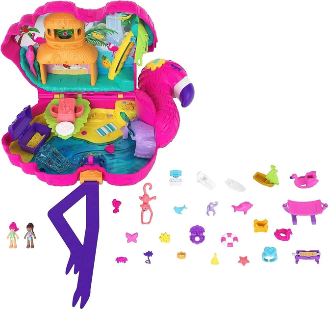 Набір Mattel Polly Pocket Flamingo піньята вечірка HGC41(194735048304) - зображення 4