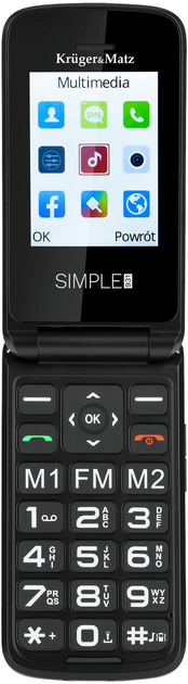Мобільний телефон Kruger&Matz Simple 931 4G для літніх людей Black (5901890118491) - зображення 2