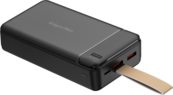 Powerbank Kruger&Matz Li-pol QC/PD 30000 mAh 22.5 W Black (KM0907.1) - obraz 1
