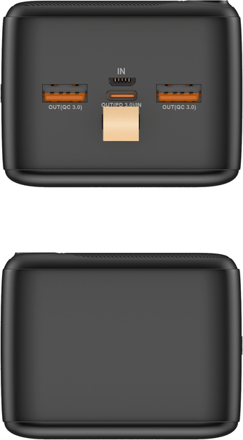 Powerbank Kruger&Matz Li-pol QC/PD 40000 mAh 22.5 W Black (KM0908) - obraz 4