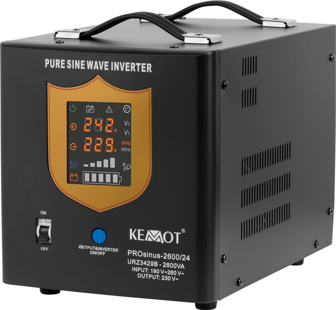 UPS Kemot PROsinus-2600/24 1800W/2600VA Black (URZ3429B) - obraz 1