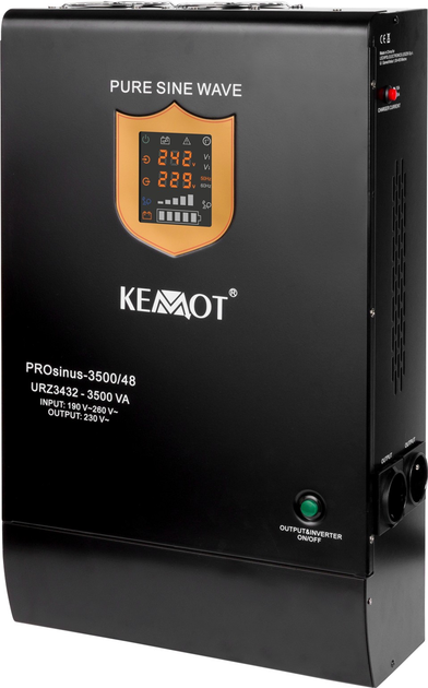 UPS Kemot PROsinus-3500/48 2400W/3500VA Black (URZ3432) - obraz 1