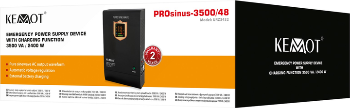 UPS Kemot PROsinus-3500/48 2400W/3500VA Black (URZ3432) - obraz 5