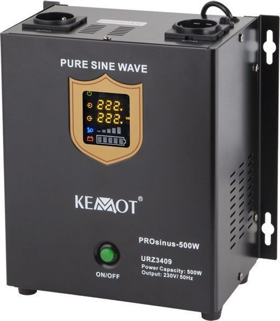 Zasilacz UPS Kemot PROsinu 800 12V 230V 800VA/500W (5901890019026) - obraz 1