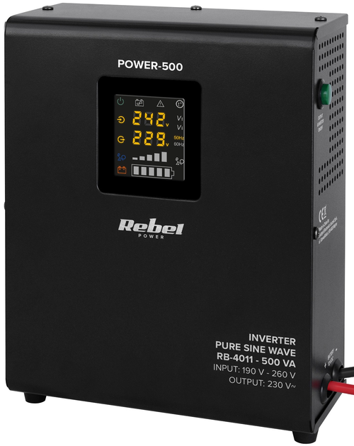 ДБЖ Rebel POWER-500 RB-4011 12V 230V 500VA/300W (5901890078719) - зображення 1