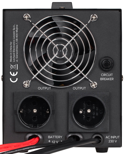 ДБЖ Rebel POWER-1000 RB-4003 12V 230V 1000VA/700W (5901890078702) - зображення 3