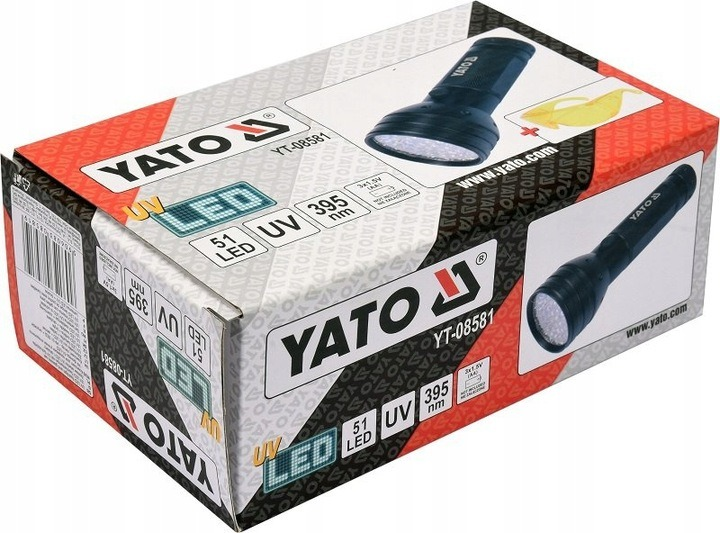 Ліхтар Yato ультрафіолетовий і окуляри YT-08581 (5906083085819) - зображення 3