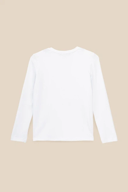 Лонгслив однотонный для мальчика LAWA BBC02316 128 см Белый shop (2000991057197) - изображение 4