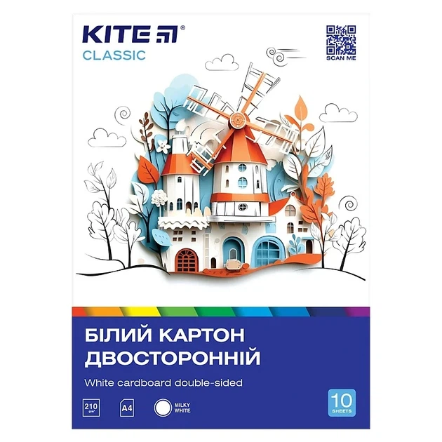 Картон двухсторонний Classic Kite K-254 10 л. Белый shop (4063276211460) - Фото 1 Картон двухсторонний Classic Kite K-254 10 л. Белый shop (4063276211460) - изображение 1