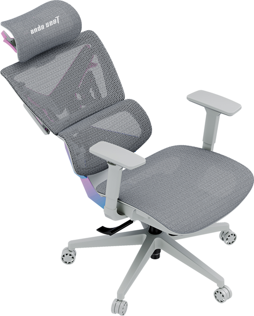 Fotel gamingowy Anda Seat X-Air Mega Size XL Mesh Gray Twilight (AD-WY-01-GGSP) - obraz 5