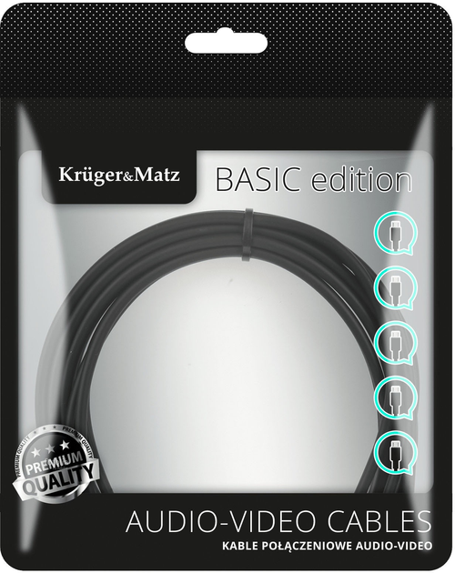 Kabel Kruger&Matz Basic HDMI - HDMI 2.0 4K 10 m Black (5901890033015) - obraz 3