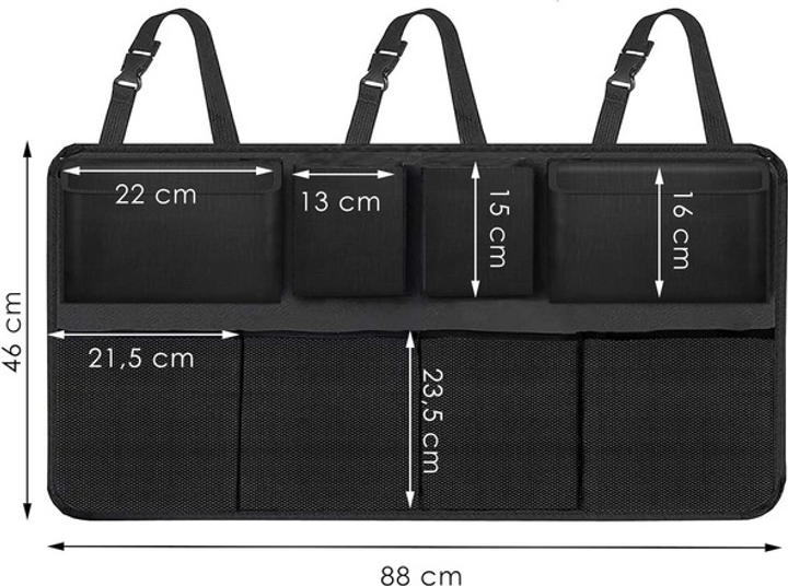 Organizer na fotel samochodowy Springos CA0954 90 x 50 cm Czarny (5907719454641) - obraz 10