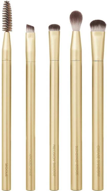 Zestaw pędzli do makijażu Ecotools Precious Metals Brightening Eye Set 5 szt (79625438581) - obraz 3