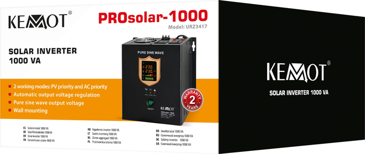 Inwerter słoneczny Kemot PROsolar-1000 700W (5901890019101) - obraz 4