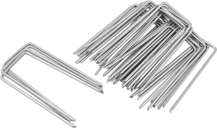 Кілки кріпильні до агротканини Springos GA0037 металеві 15 x 7 см 100 шт (5907719452999) - зображення 2