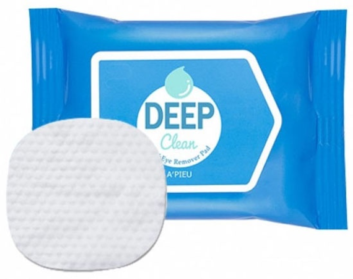 Диски A'pieu Deep Clean Lip & Eye Remover Pad для видалення макіяжу з очей і губ 37 г (8809747961566) - зображення 1