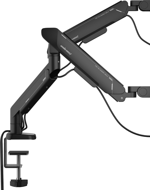 Uchwyt biurkowy do monitorów Anda Seat Stealth II PRO RGB Duo 17-42" Black (AD-W-A9-2S-BB) - obraz 9