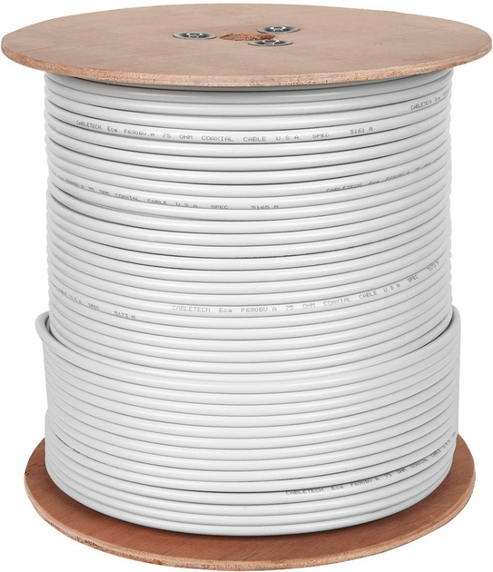 Kabel koncentryczny Cabletech F690BV A 305 m White (5901436707165) - obraz 1