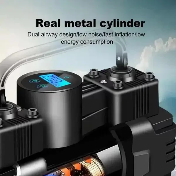 Портативный автомобильный компрессор Air pump XL-1025 150 psi 50 л/мин - изображение 2