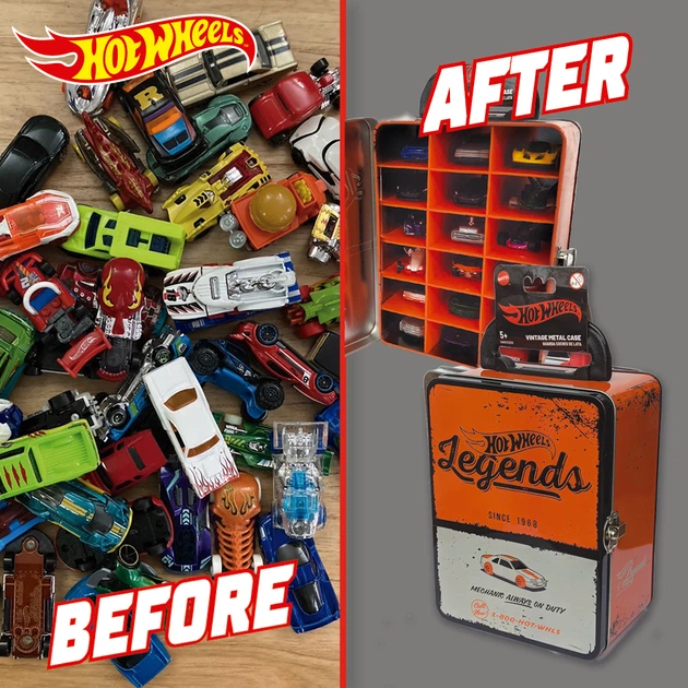 Вінтажний контейнер Hot Wheels для 18 машинок Помаранчевий