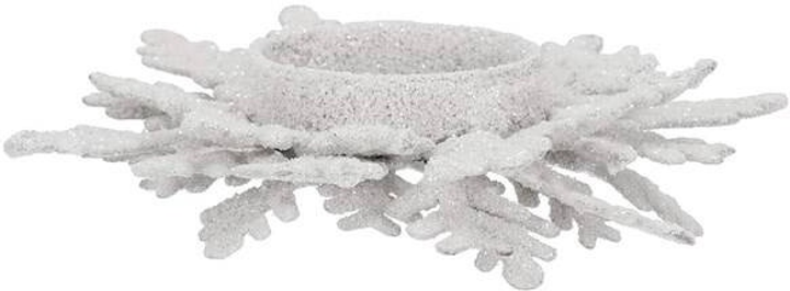 Świecznik świąteczny Springos na świeczkę tealight brokatowy srebrny (CA1204) 12 x 10.5 x 4 cm (5907719462097) - obraz 5