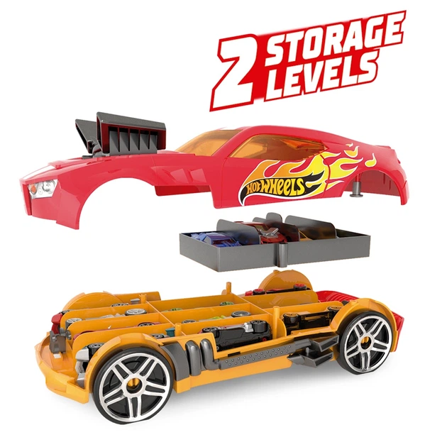 Гоночный автомобиль-гараж Hot Wheels 2 в 1 Красный (HWCC15R