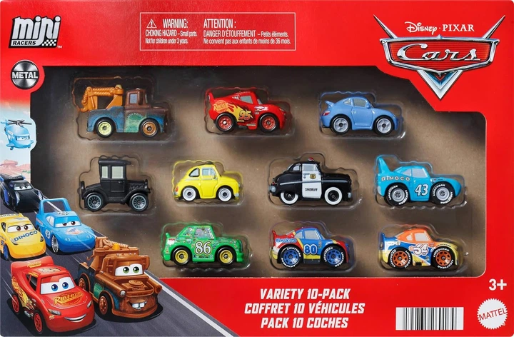 Набор из 10 машинок Тачки Маквин Disney Pixar Cars 10 Mini Racers