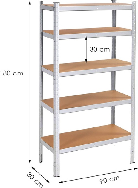 Regał metalowy Springos HA5163 z półkami 180 x 90 x 30 cm (5907719452548) - obraz 12
