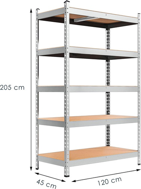 Regał metalowy Springos HA5164 z półkami 205 x 120 x 45 cm (5907719452555) - obraz 7