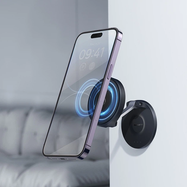 Автотримач для телефона Baseus MagPro Magnetic Foldable Phone Mount Cluster Black (B10564101121-00) - зображення 6