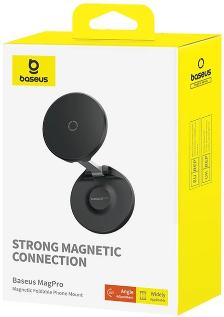 Автотримач для телефона Baseus MagPro Magnetic Foldable Phone Mount Cluster Black (B10564101121-00) - зображення 8