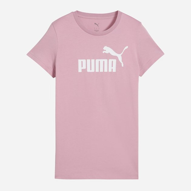 Футболка бавовняна жіноча Puma Essentials Foundation 68237165 M Poised Pink з принтом (4069157670135) - зображення 4