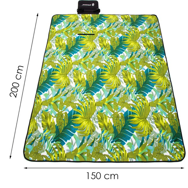 Koc piknikowy Springos plażowy 200 x 150 cm zielony (5907719450636) - obraz 3
