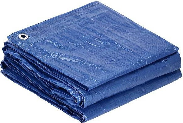 Plandeka Springos gruba płachta ochronna 4 x 6 m 60g/m2 niebieska (GA2117) (5907719430041) - obraz 1