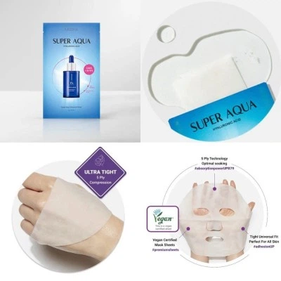 Ампульная увлажняющая тканевая маска для лица Missha Super Aqua Ampoule Mask 28 г (8809747944064) - Фото 3 Ампульная увлажняющая тканевая маска для лица Missha Super Aqua Ampoule Mask 28 г (8809747944064) - изображение 3