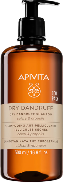 Шампунь проти лупи Apivita Dandruff із селерою та прополісом 500 мл (5201279082680) - зображення 1