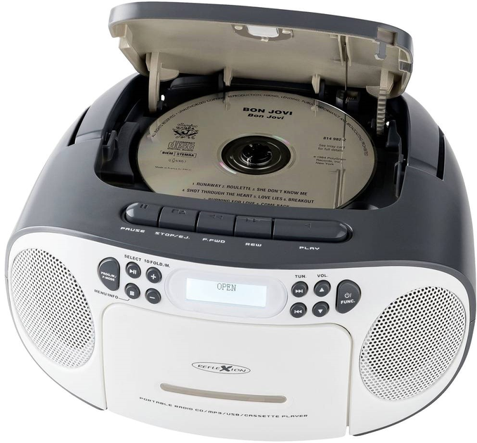 Radioodtwarzacz Reflexion RCR2260DAB Boombox White/Grey (RCR2260DAB/GR) - obraz 4