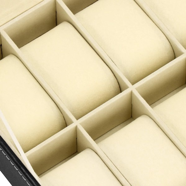 Шкатулка для годинників Springos HA1055 чорна 25 x 20 x 8 см (5907719433264) - зображення 7