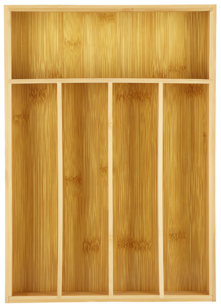 Organizer na sztućce Springos bambusowy 35x25 cm (5907719443188) - obraz 1