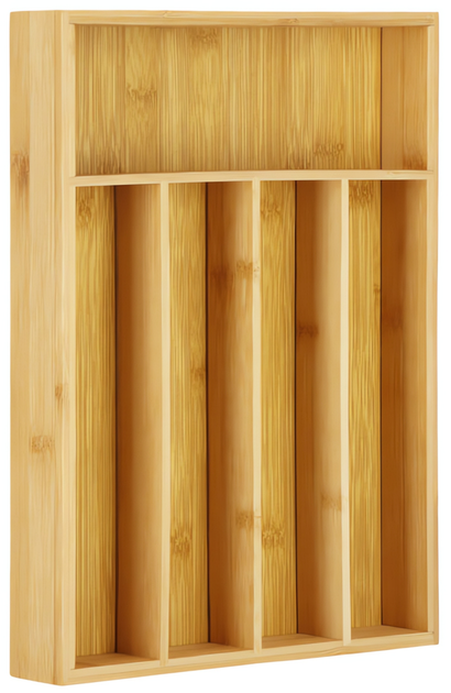 Organizer na sztućce Springos bambusowy 35x25 cm (5907719443188) - obraz 4