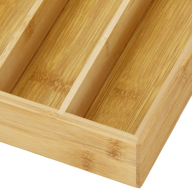Organizer na sztućce Springos bambusowy 35x25 cm (5907719443188) - obraz 6