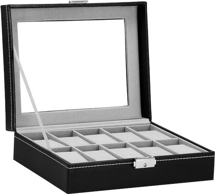 Шкатулка для годинників Springos HA1056 чорна 25 x 20 x 8 см (5907719433271) - зображення 3
