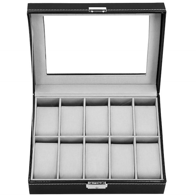 Шкатулка для годинників Springos HA1056 чорна 25 x 20 x 8 см (5907719433271) - зображення 4