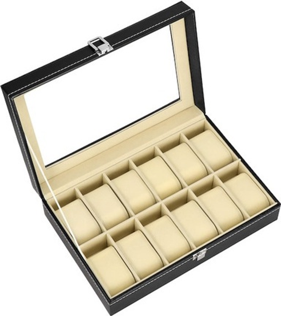 Шкатулка для годинників Springos HA1058 чорна 30 x 20 x 8 см (5907719433295) - зображення 4