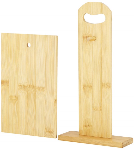 Zestaw desek do krojenia Springos bambusowy ze stojakiem 6 szt 22x14 cm (5907719443119) - obraz 3