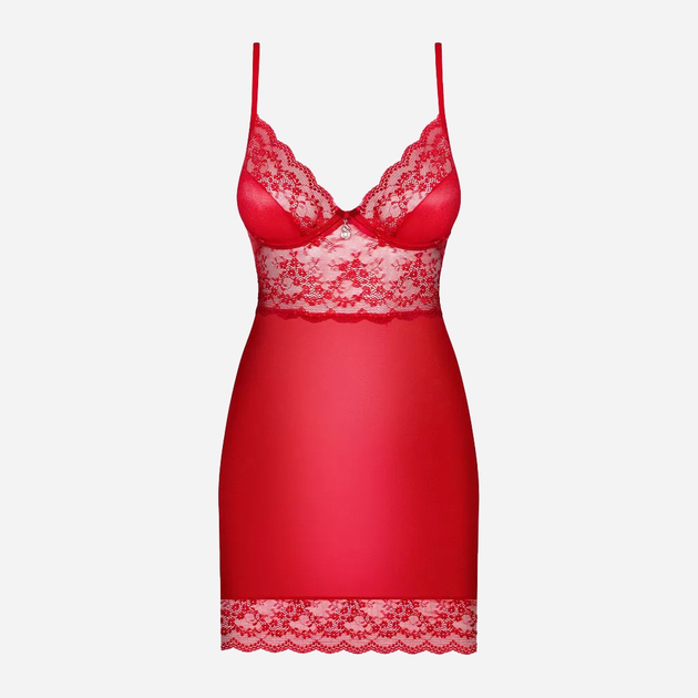 Еротичний комплект (пеньюар + трусики-стринги) Obsessive Lovica 2XL/3XL Червоний (5901688213308) - зображення 3
